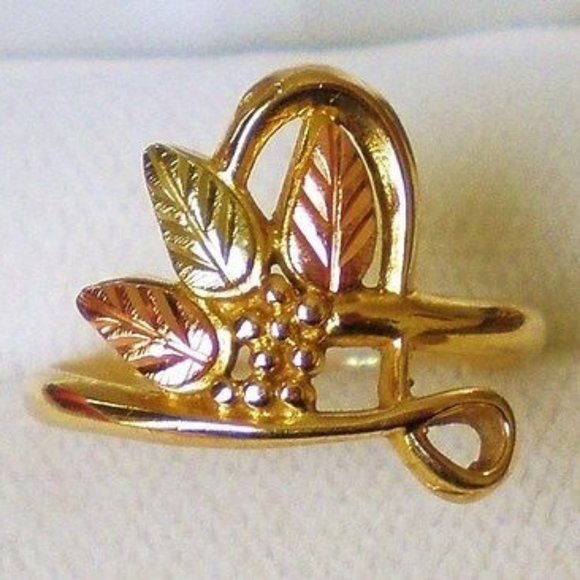 Vintage Black Hills Multi Color Rose Pink Yellow Green 10K...